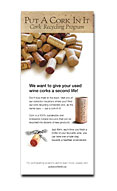 4x9-flyer brochure about the Put A Cork In It cork recycling program